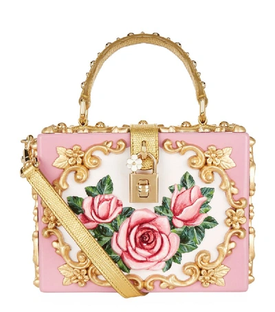 Dolce & Gabbana Rose Embellished Top Handle Bag