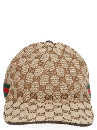 Gucci Original Gg Canvas Baseball Hat In Beige