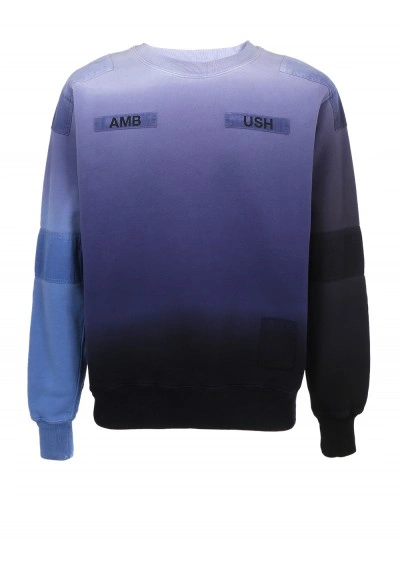 Ambush Tie-dye Patchwork Sweatshirt In Purple