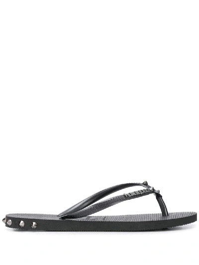 Havaianas Stud Detail Flip-flops In Black