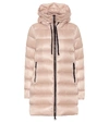 Moncler Suyen Down Quilted Nylon Hooded Parka In Pink