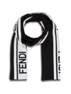 FENDI FENDI LOGO INTARSIA SCARF