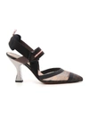 FENDI FENDI STRIPE BAND SLINGBACK PUMPS