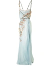 MARCHESA SOFTLY DRAPED GRECIAN GOWN