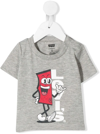 Levi's Babies' Logo Printed T-shirt In Grey