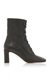 BY FAR WOMEN'S CLAUDE TEXTURED-LEATHER ANKLE BOOTS,809181