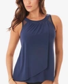 Miraclesuit Plus Size Illusionists Ursula Underwire Tankini Top In Midnight Blue