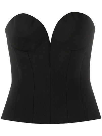 Versace Fitted Corset Top In Black