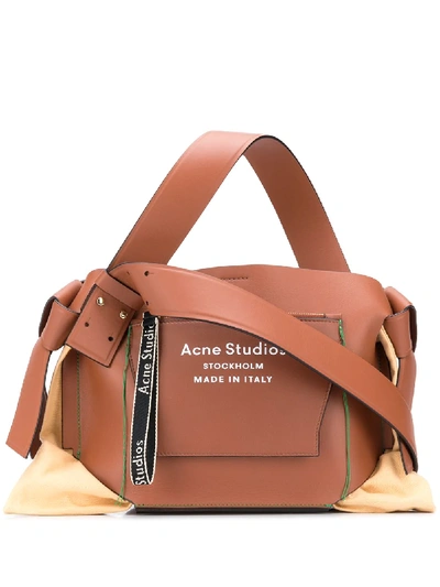 Acne Studios Musubi Mini Shoulder Bag In Brown