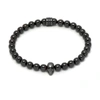 NORTHSKULL Black Ceramic & Gunmetal Atticus Skull Bracelet