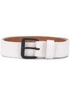 DIESEL LEATHER BELT WITH CONTRAST BUCKLE