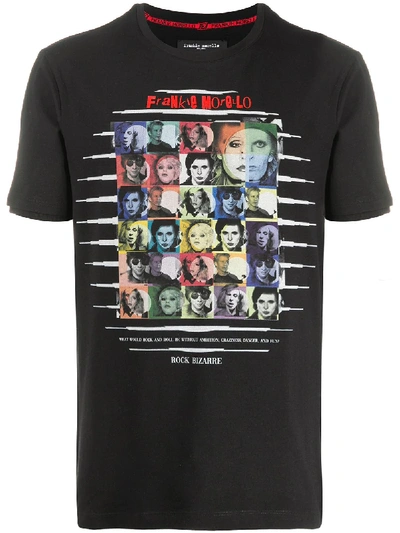 Frankie Morello Rock Bizarre Print T-shirt In Black