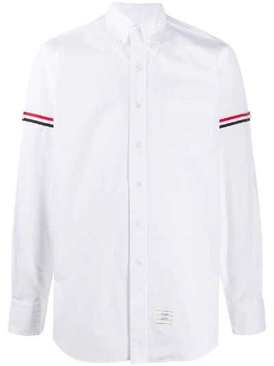 THOM BROWNE RWB STRIPE BUTTONED SHIRT