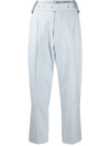 MRZ BELTED-WAIST TAPERED TROUSERS