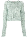 MRZ CROPPED EXTRA-LONG SLEEVE JUMPER