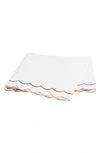 Matouk India Scallop 350 Thread Count Flat Sheet In Driftwood