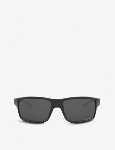 Oakley Oo9449-60 Gibston Acetate Rectangle-frame Sunglasses In Black