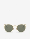 RAY BAN RAY-BAN WOMEN'S GOLD RB3447 METAL CRYSTAL ROUND-FRAME SUNGLASSES,27350377
