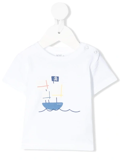 Knot Babies' Pirate T-shirt In White