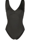 Eres Les Essentiels Hold Up Swimsuit In Grey