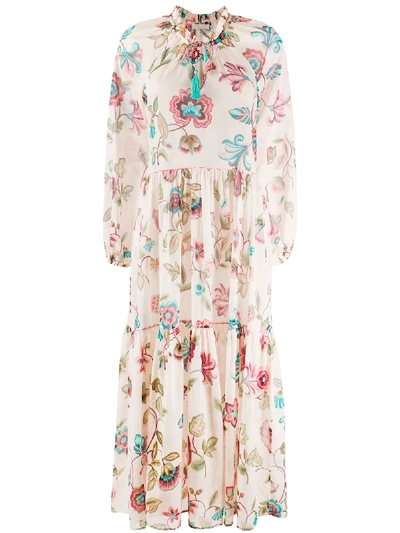 Anjuna Lorella Floral-print Maxi Dress In Neutrals