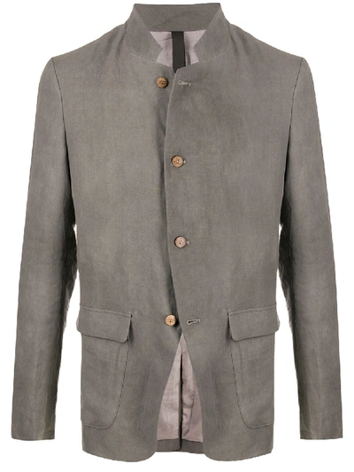 Poème Bohèmien Single Breasted Tailored Jacket In Grey