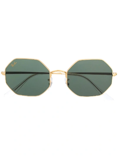 Ray Ban 0rb1972919631 Geometric-frame Sunglasses In Gold