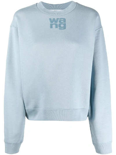 Alexander Wang T Sweatshirt Mit Logo In Blue