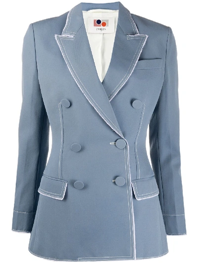 Ports 1961 Double-breasted Blazer In Blue