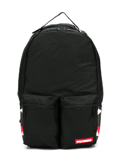 Sprayground Kids' Double Cargo Side Shark Backpack In Black