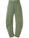 Nili Lotan Shon Stretch Cotton Pants In Clover