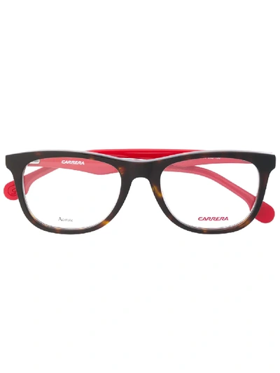 Carrera Junior Kids' Carrerino Rectangle Frame Glasses In Red