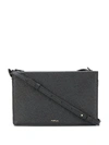 FURLA TEXTURED BRANDED CLUTCH