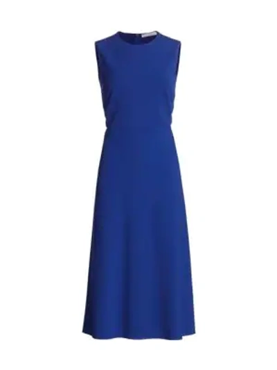 Max Mara Giara Fit & Flare Midi Dress In Cornflower Blue