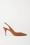 CHRISTIAN LOUBOUTIN CLARE 80 LEATHER SLINGBACK PUMPS