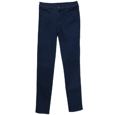Pre-owned Emporio Armani Indigo Stretch Denim Skinny Jeans S In Navy Blue
