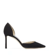 JIMMY CHOO ESTHER 85 SUEDE PUMPS,15500718