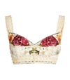 DOLCE & GABBANA EMBROIDERED BRALETTE TOP,15503689