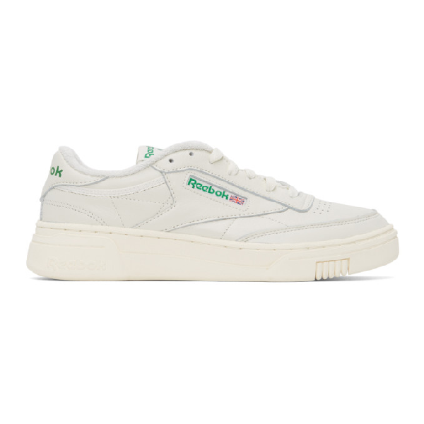 white & green club c 85 vintage sneakers