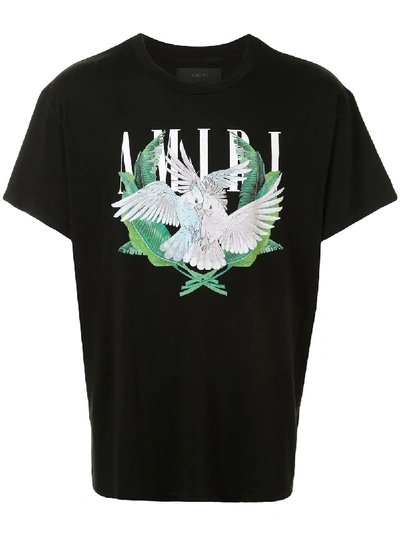 Amiri Lovebirds Print Cotton Jersey T-shirt In Black