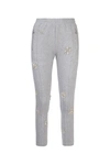 AREA AREA EMBELLISHED FITTED TRACK PANTS