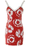 AREA AREA EMBELLISHED TRIM SLIP DRESS