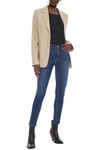 Frame Le High Cropped Skinny Jeans In Dark Denim