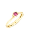 TAMARA COMOLLI BOUTON 18K YELLOW GOLD & PINK SPINEL SMALL RING,400011619716