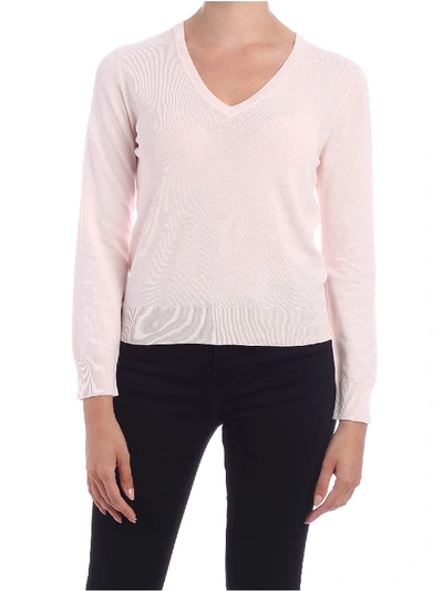 Kangra Cashmere Patches In Micro Sequins Pullover In Pink