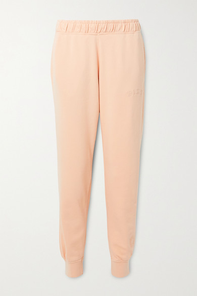 nike polyknit track pants in blue and orange