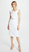 BLACK HALO JACKIE O BELTED DRESS WHITE,BLACK30388