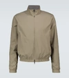 Loro Piana Reversible Khaki & Brown Windmate Bomber Jacket In Tobacco