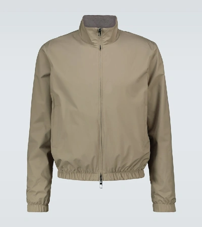 Loro Piana Reversible Khaki & Brown Windmate Bomber Jacket