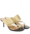 AQUAZZURA SUNNY 60 LEATHER-TRIMMED SANDALS,P00479528